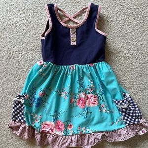 Cheeky Plum girls floral summer twirl dress